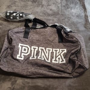 Victoria secret pink duffle bag with water bottle